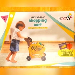 Hoovy Shopping Cart Toy | Grocery Cart for Kids | 14”L x 8”W x 16”H | Kids Shopp